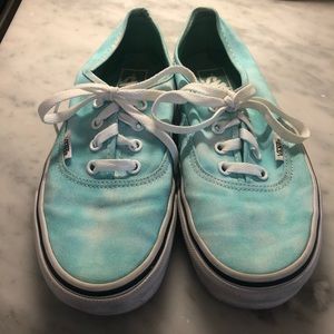 Blue tie dye vans
